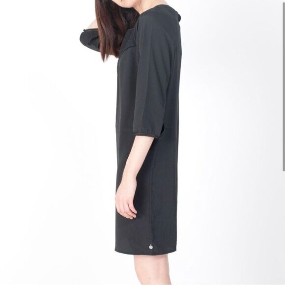 Maison SCOTCH & SODA Black Lace Insert H line Shift Dress- Size 1 (Small) - Picture 4 of 11